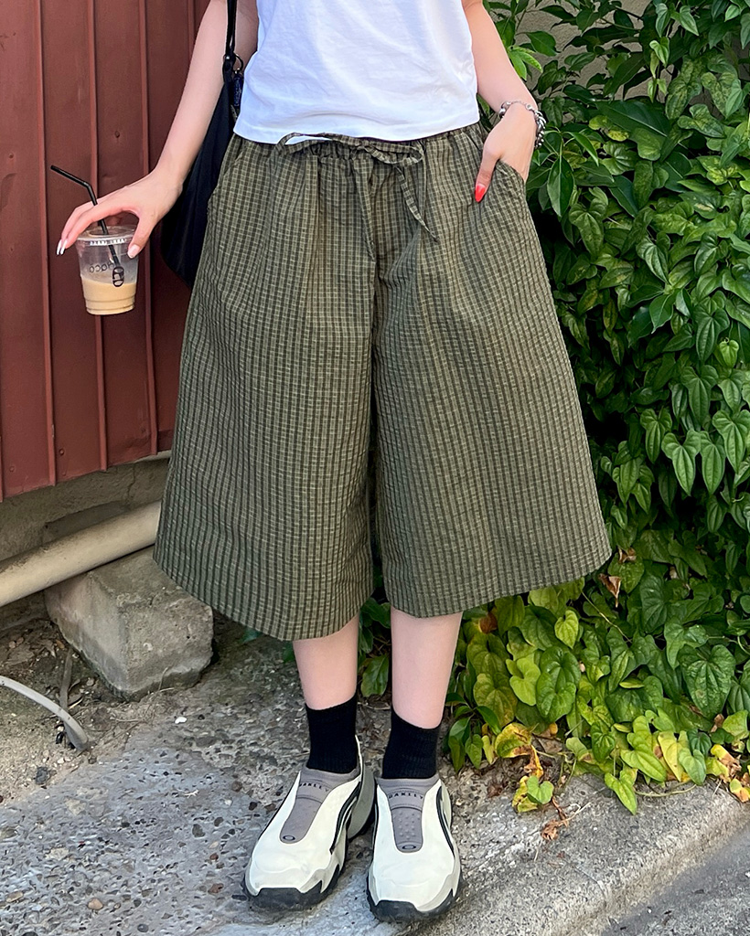 バブルチェックショートパンツ | ファッション通販サイト NUGU