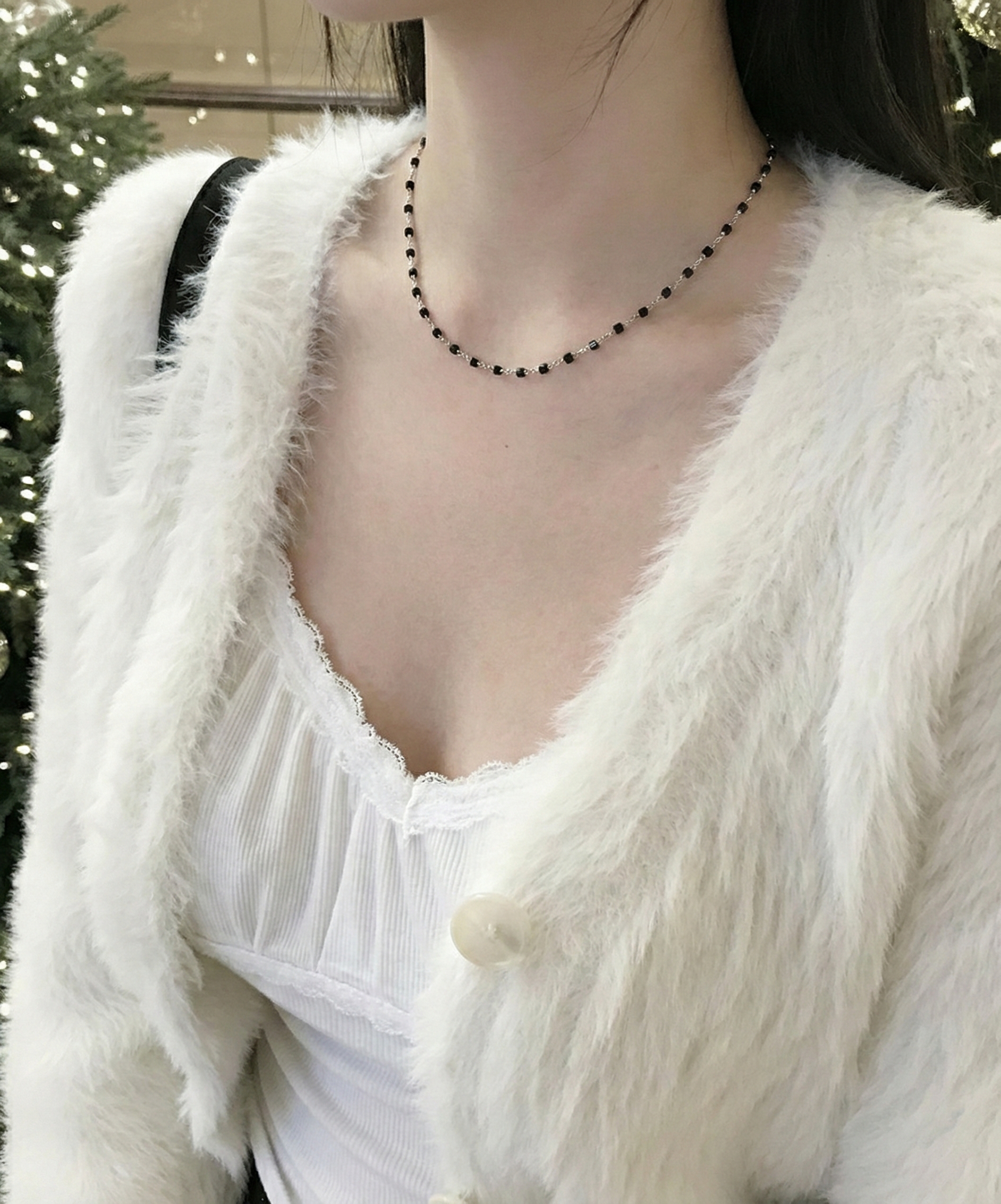 メンズビーズサージカルステンレスネックレス