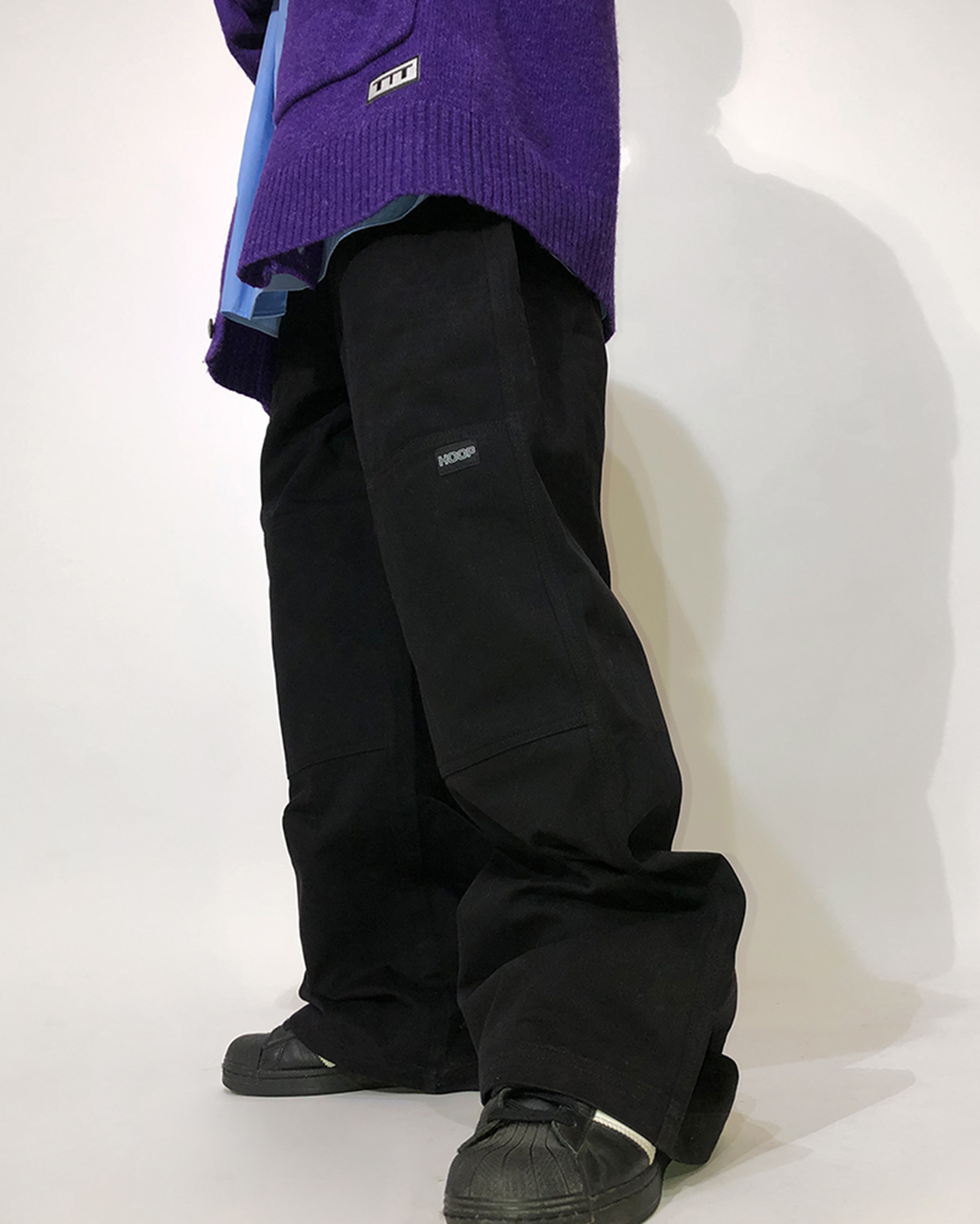 hoop nugu ダブルニーコットンワークパンツ 秋再入荷][2回再販](ORIGINAL) ダブルニーコットンワークパンツ