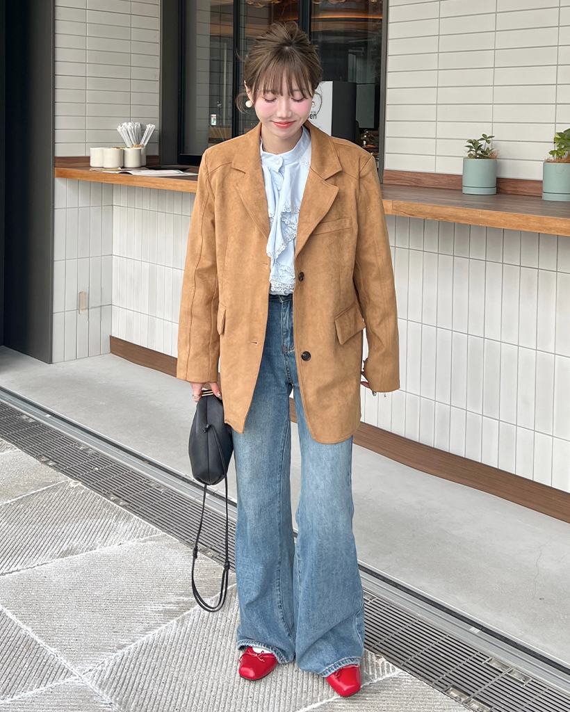 スエードオーバーサイズジャケット
