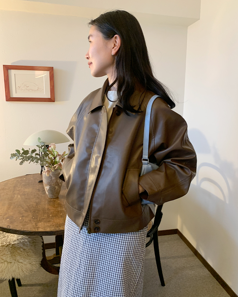 【nugu】　カラーレザージャケット カラーレザージャケット | ファッション通販サイト NUGU