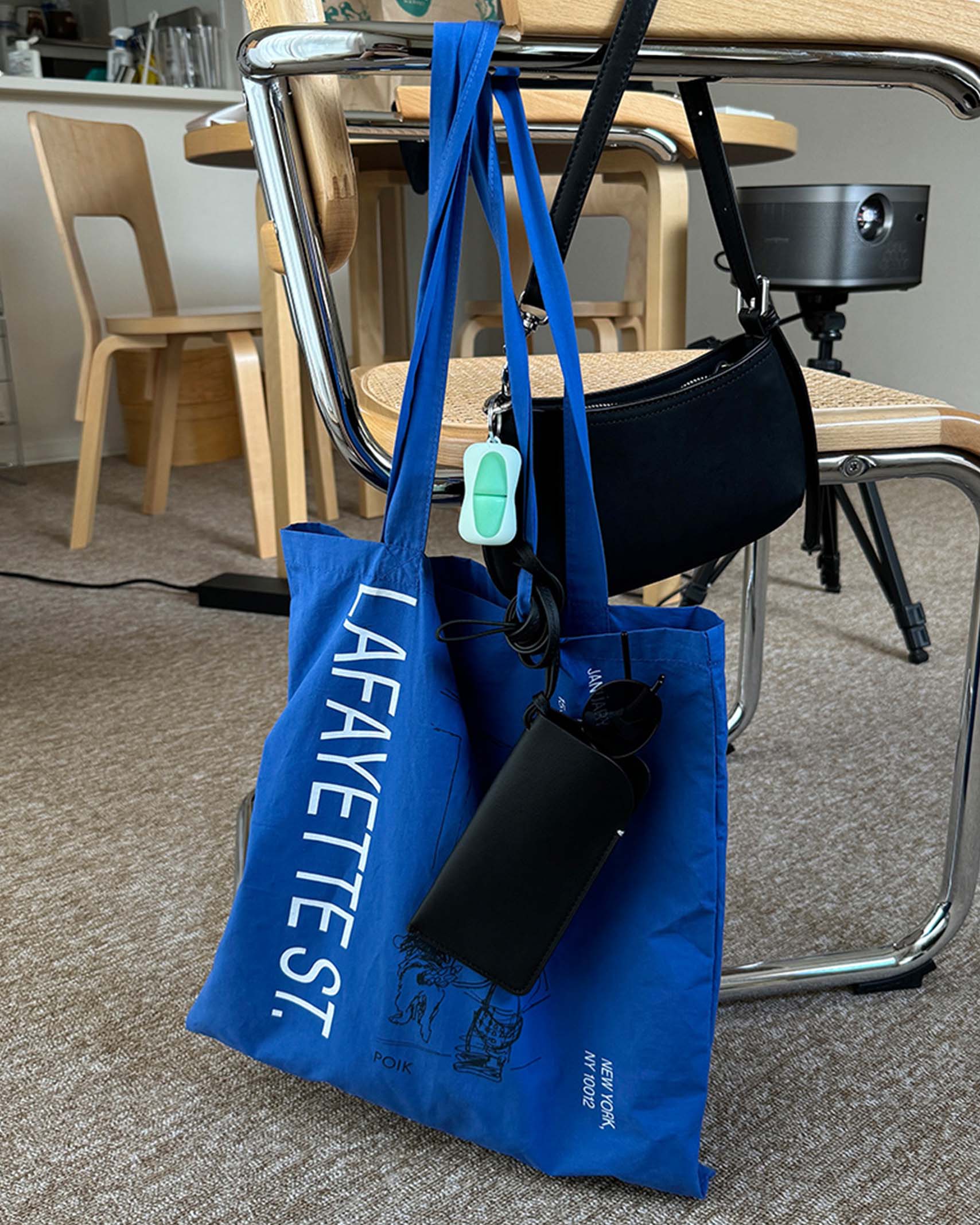 (ORIGINAL) ラファイエットイラストエコバッグ (blue)