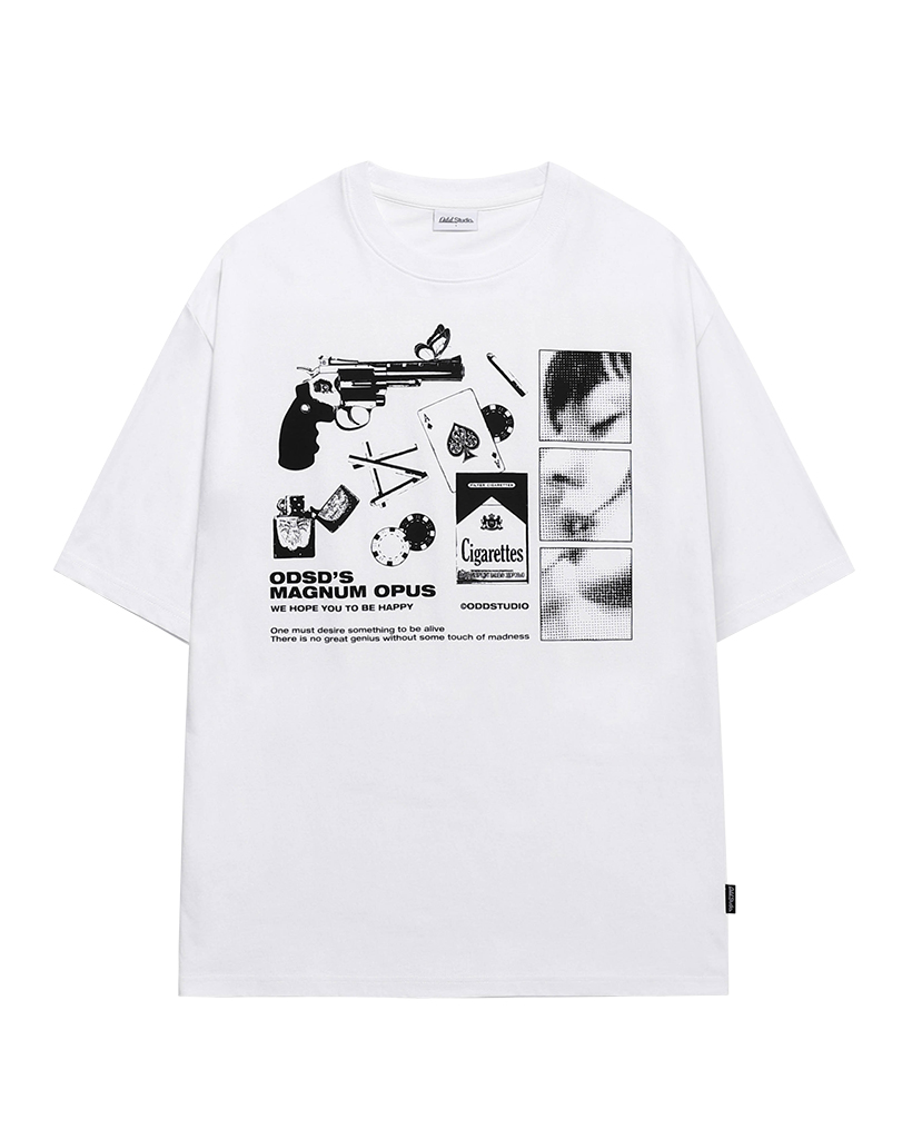 Bang Graphic Oversized Fit T-Shirt - white | ファッション