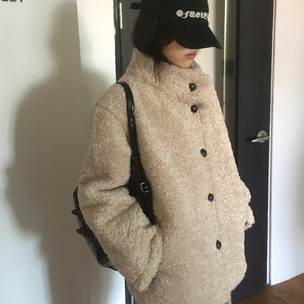 ボアスエードボタンファーハーフコート | ファッション通販サイト NUGU