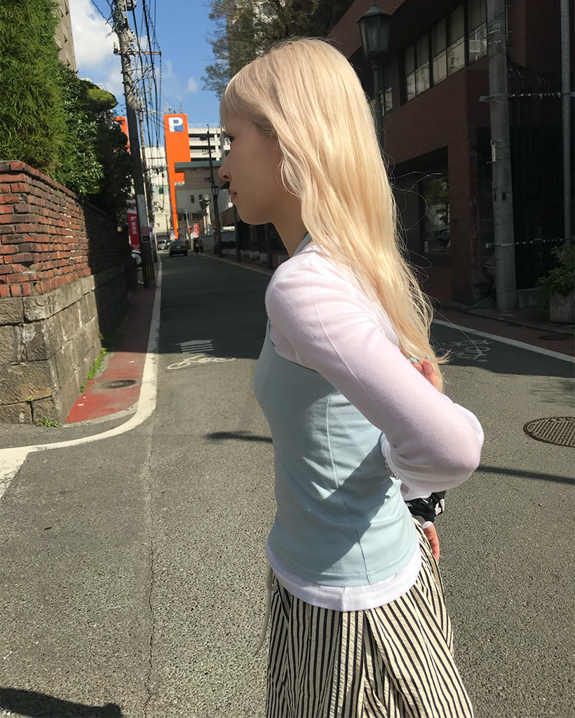 テンセルベーシックロングスリーブTシャツ