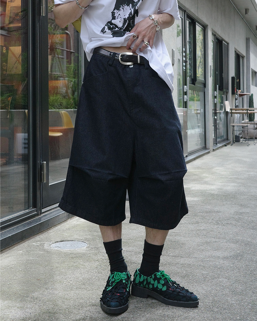 【9999ARCHIVE】Double Knee Bermuda Pants バミューダ パンツ ダブルニーバミューダパンツ（ダーティグレー） - URBANSTOFF