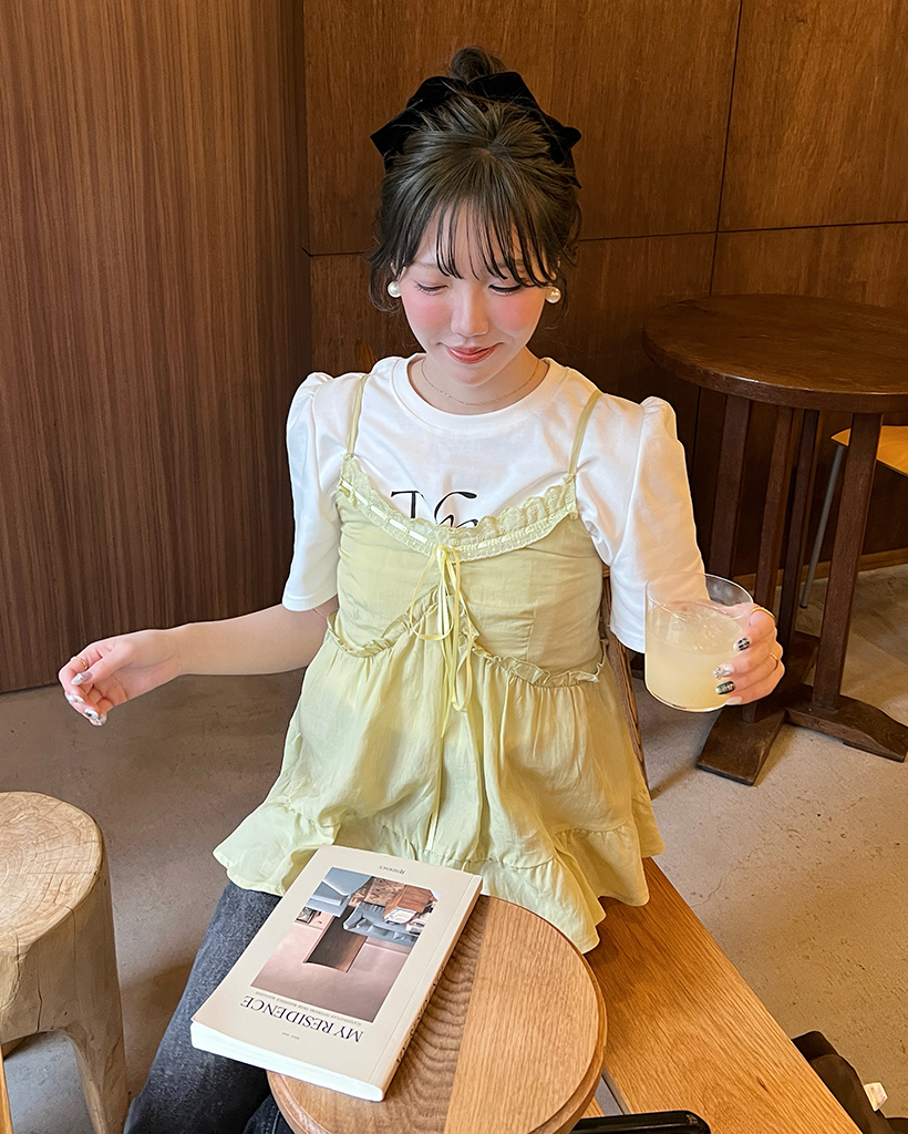 レースフリルキャミソール