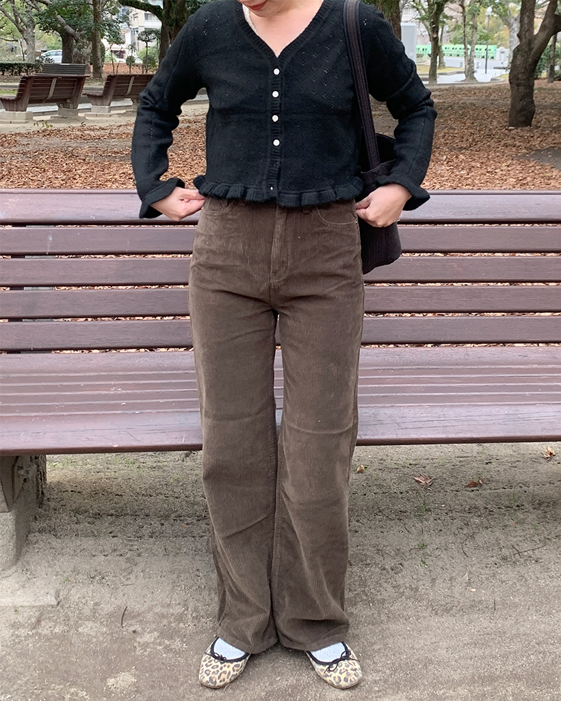 ウォームトーンコーデュロイベーシックパンツ