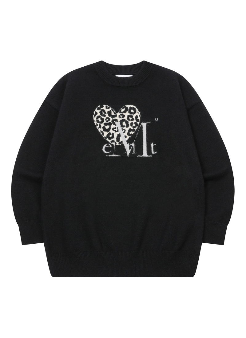 SIERRA LEOPARD HEART KNIT UNISEX