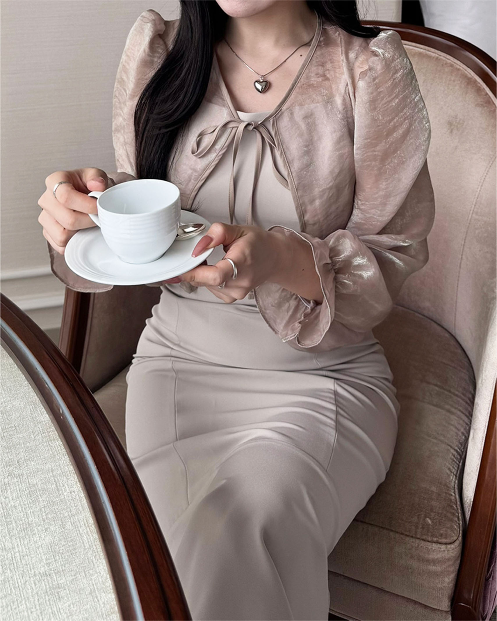 [2回再販](ORIGINAL) シースルーシャインリボンボレロ