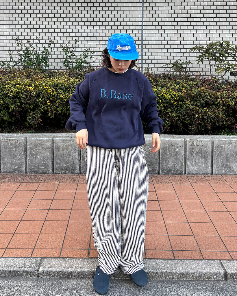 ストライプワイドパンツ