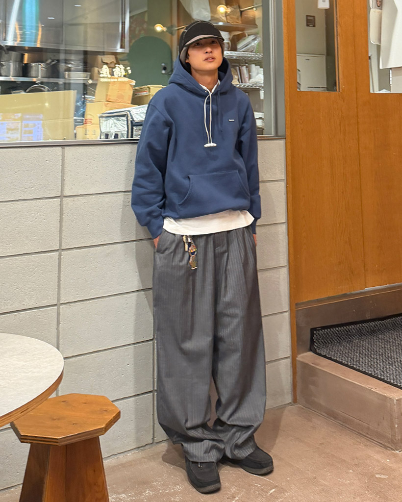 ツータックストライプスラックス