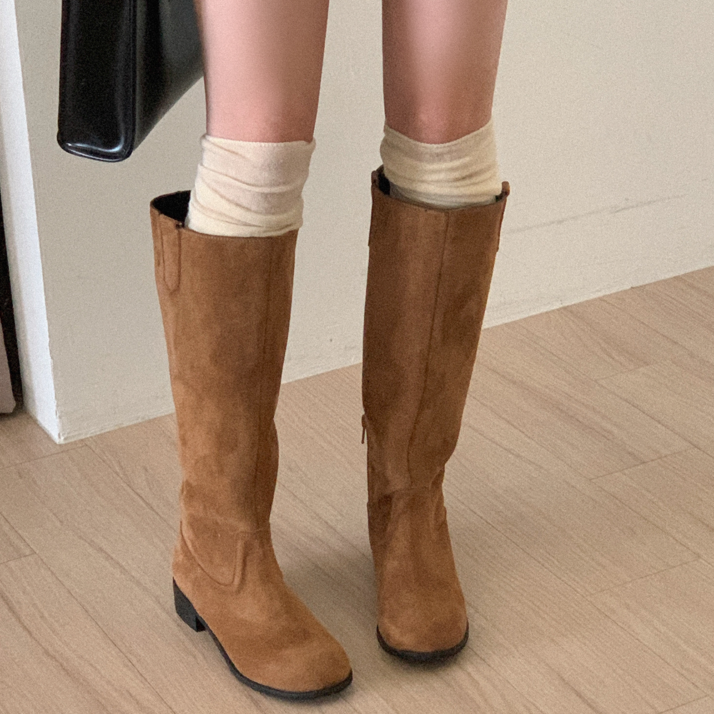 スエード ロングブーツ