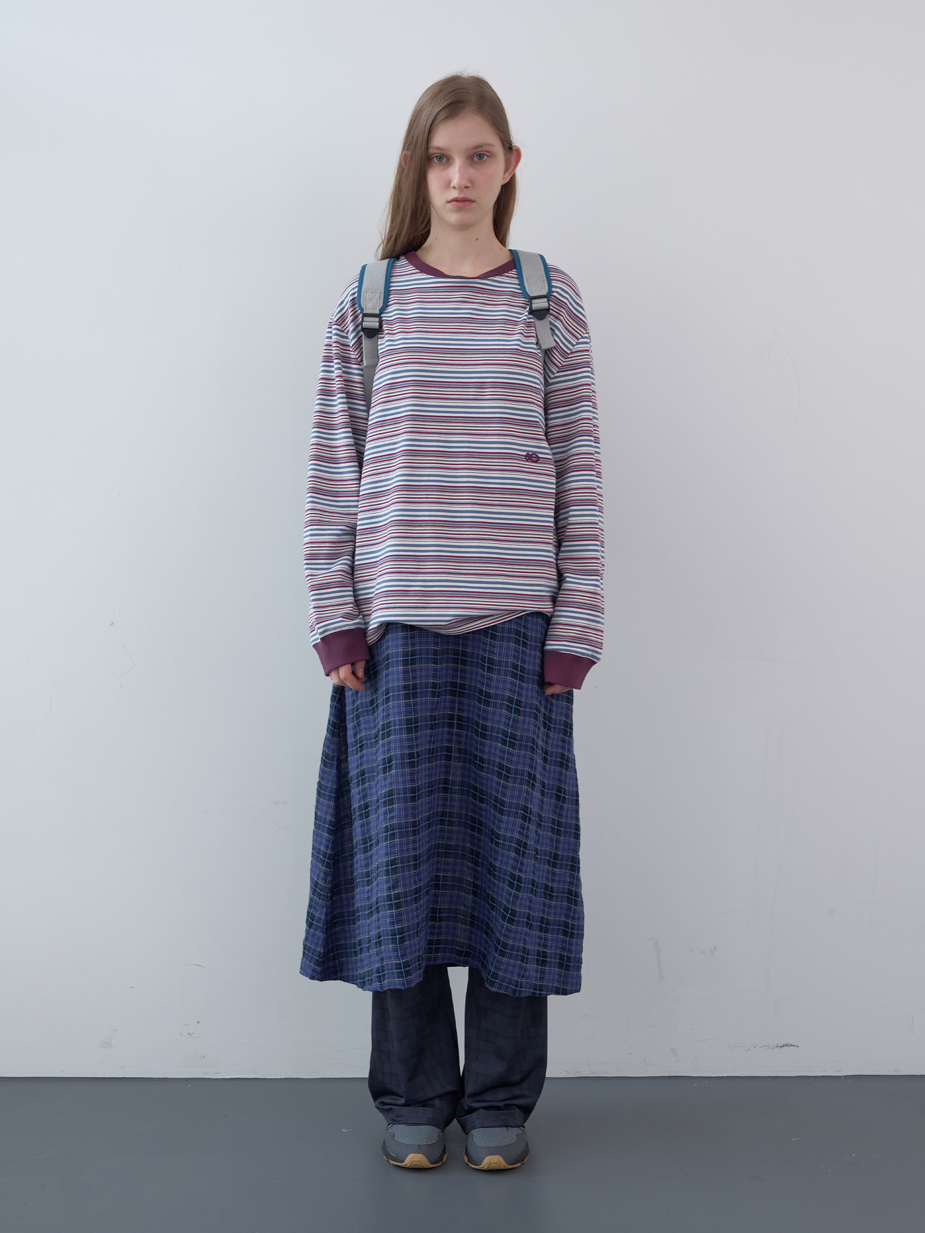 Striped Boxy LST (Wine Stripe)