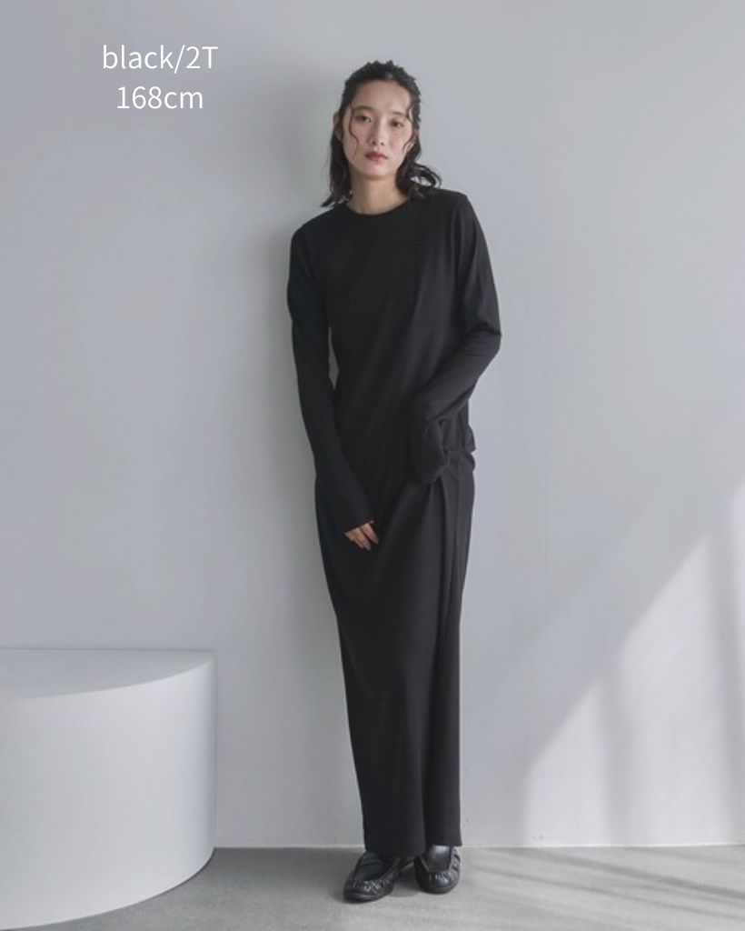 TALL/2Tサイズあり】カットリブロングワンピース | ファッション通販