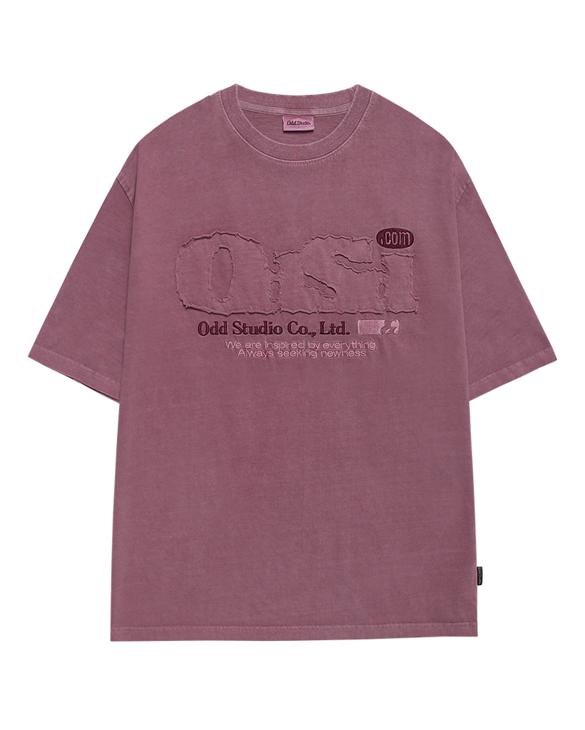[K-POPアイドル着用] ODSD Pigment Damage T-shirt - dusty pink