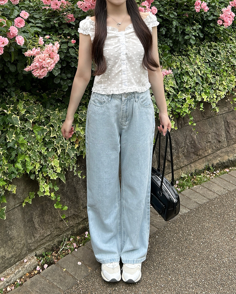 ストレートサマーデニムパンツ
