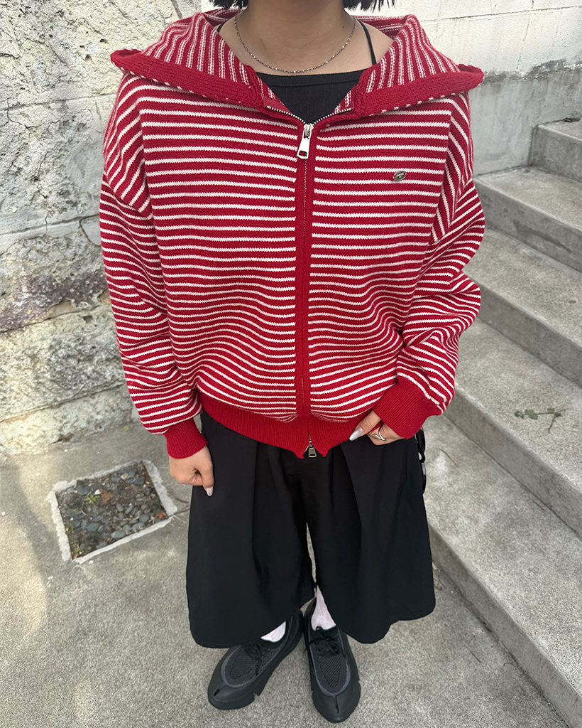 ボーダー2WAYフーディージップ