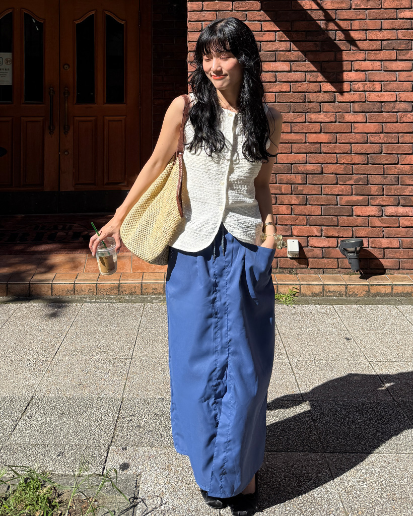 フロントスリット ロングスカート