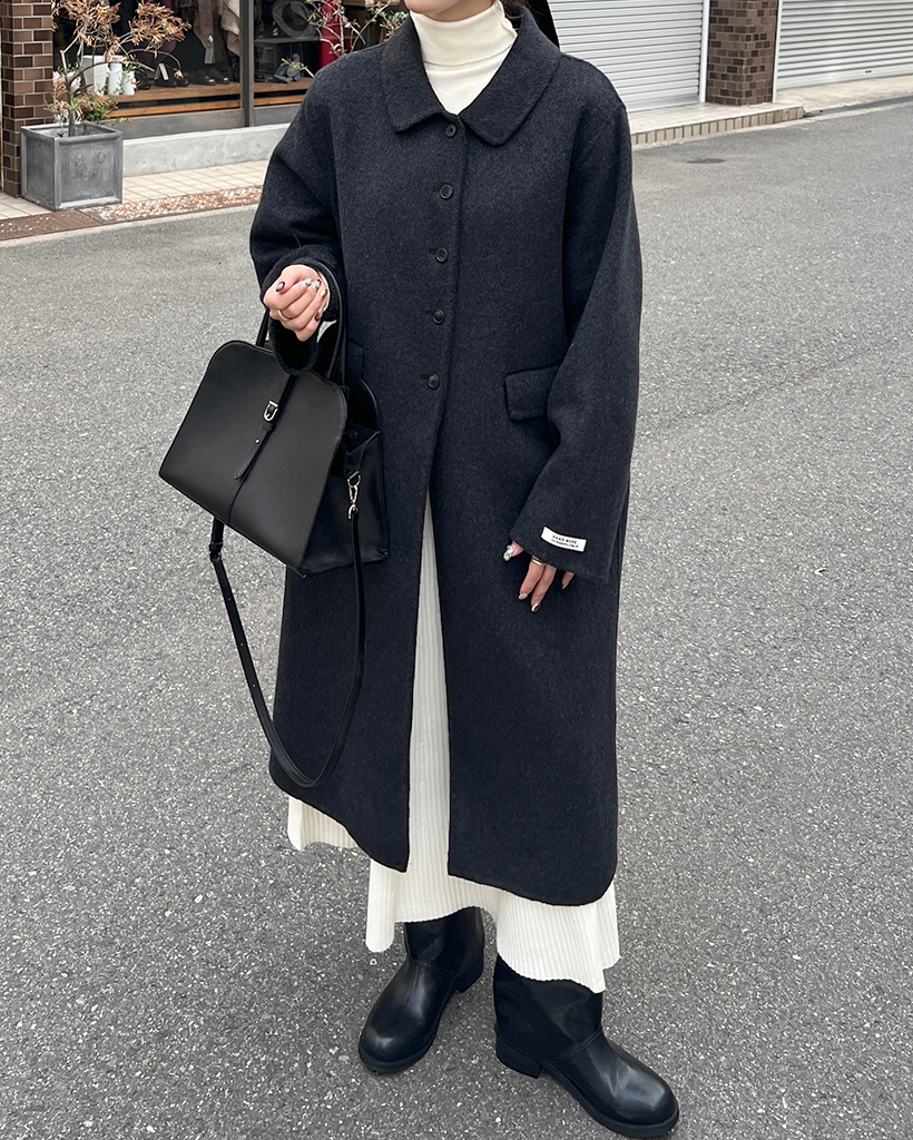 ダブルロングコート nugu VISCO コート アウター ウィメンズ