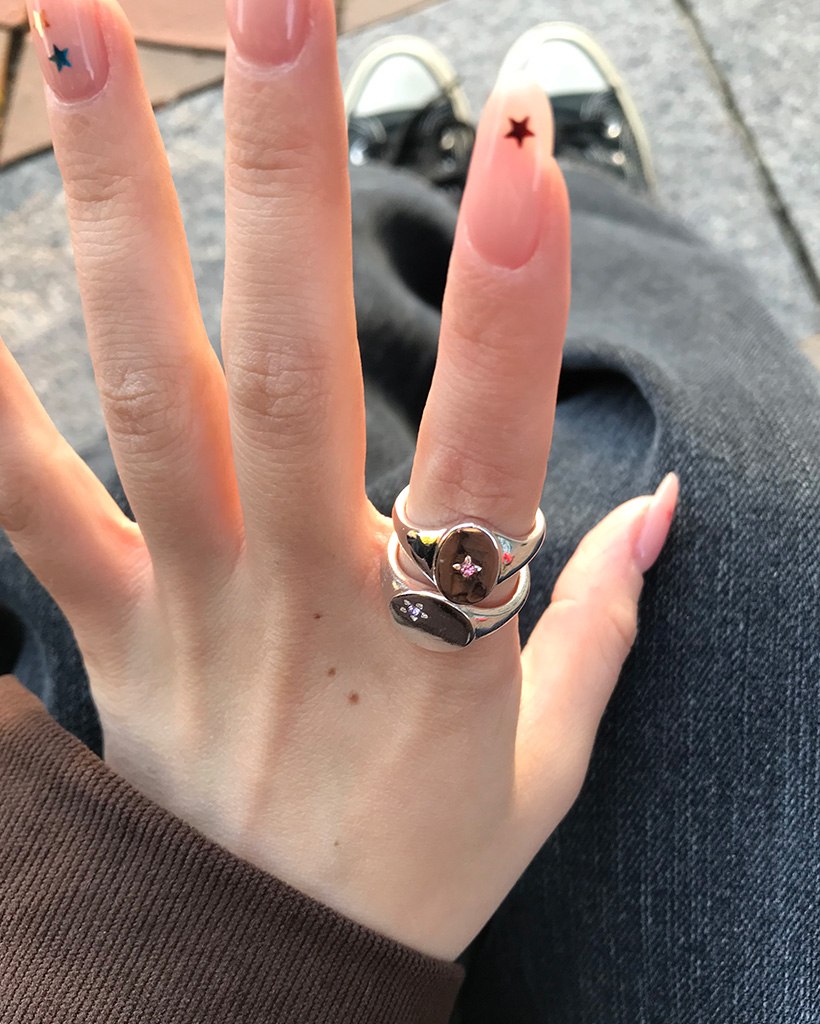 シンプルなキュービックリング