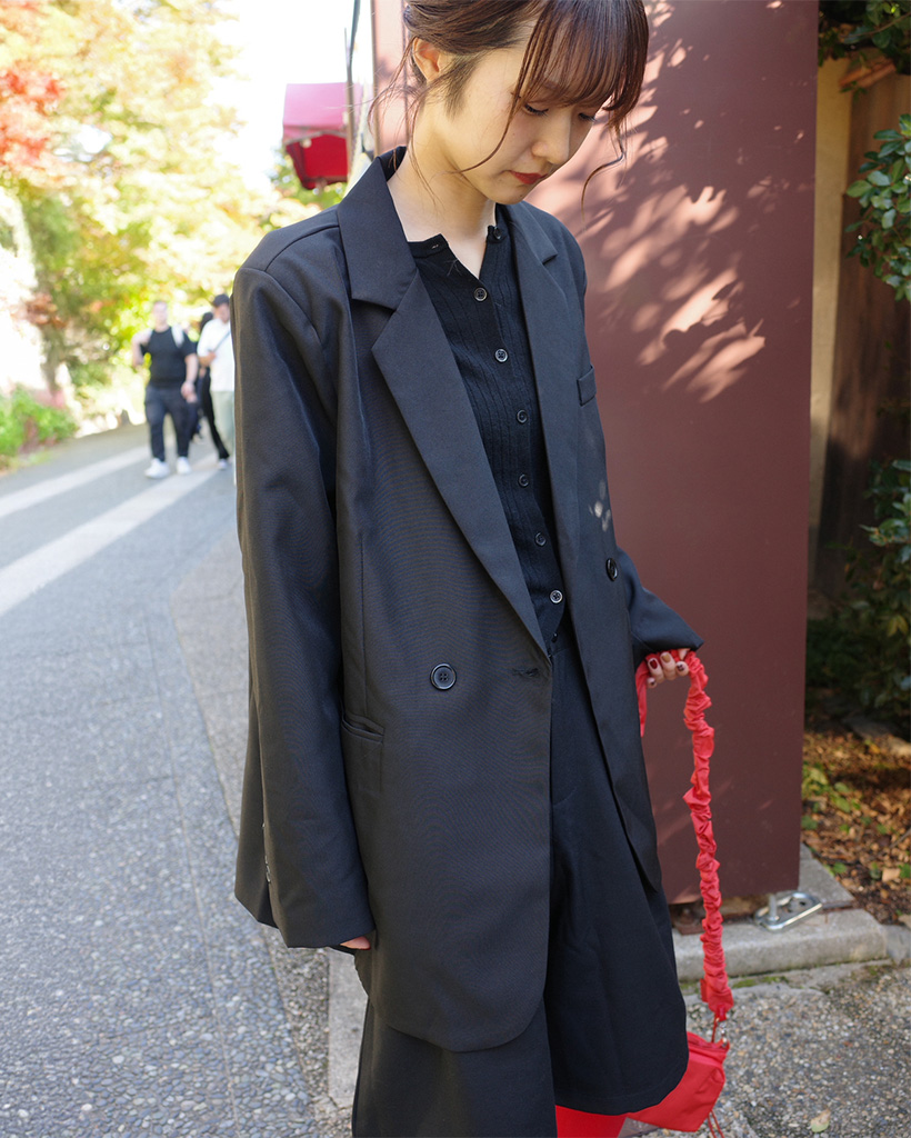 オーバーフィットシングルジャケット