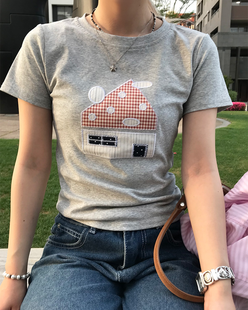 ハウスプリントハーフTシャツ