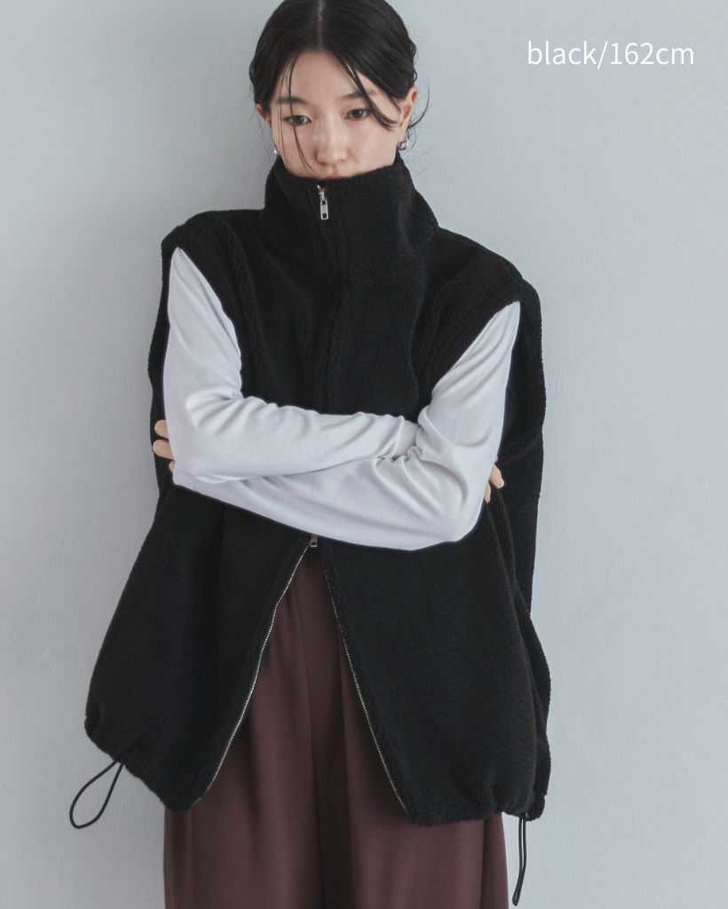 ブラック ジッパーベスト ジャンプジッパーベスト DPA96243 – CRAMMY