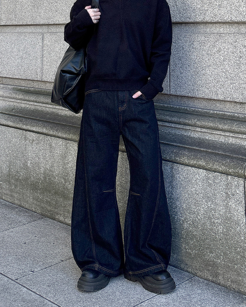 バルーンシルエットワイドパンツ