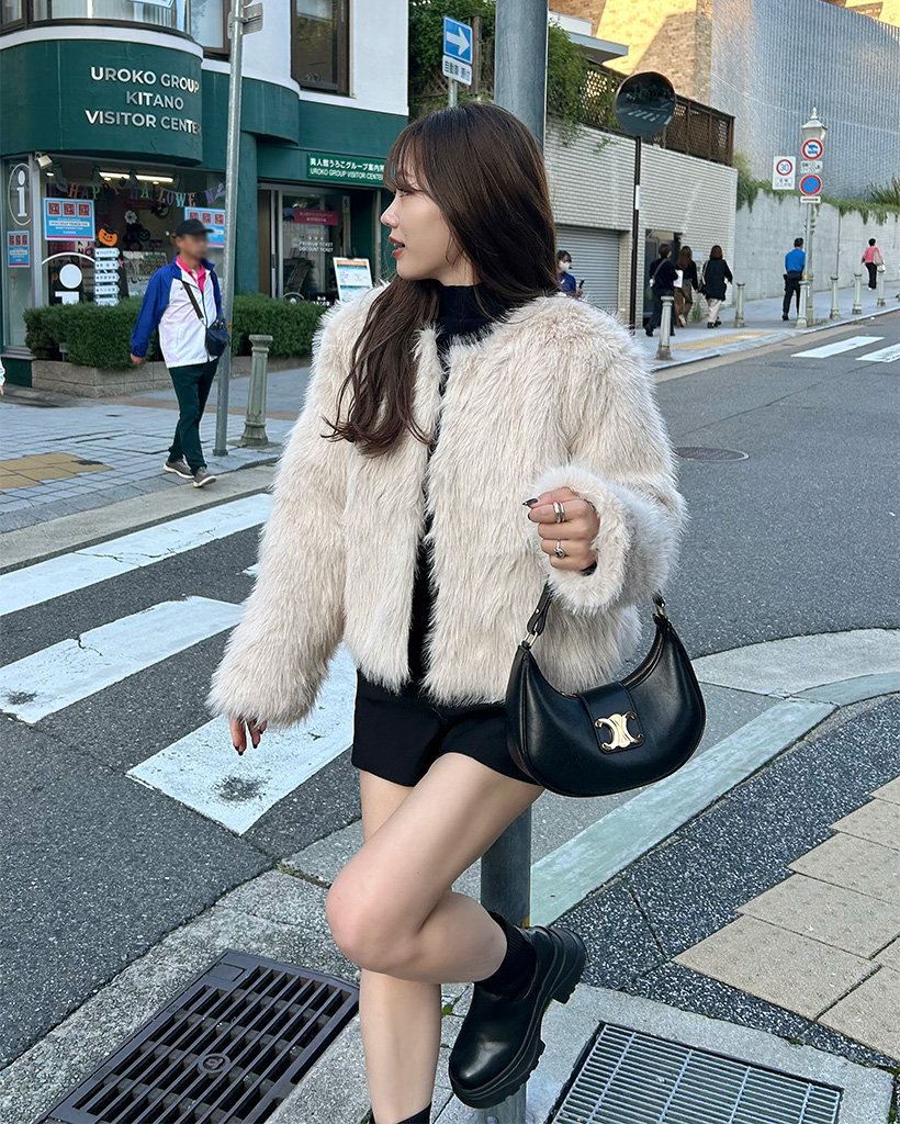 ノーカラーファージャケット | ファッション通販サイト NUGU