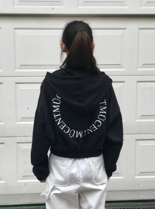 裏起毛]mmMフード付きオーバーサイズパーカーグレー | ファッション