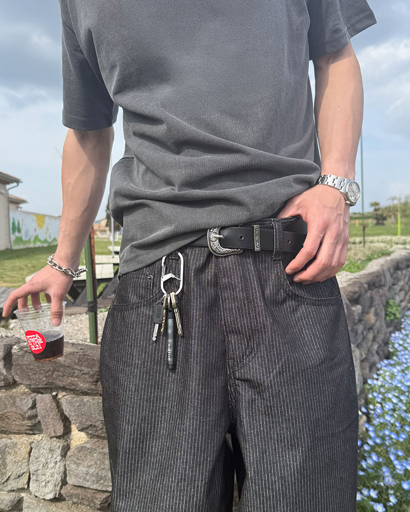 ウエスタンワイドレザーベルト