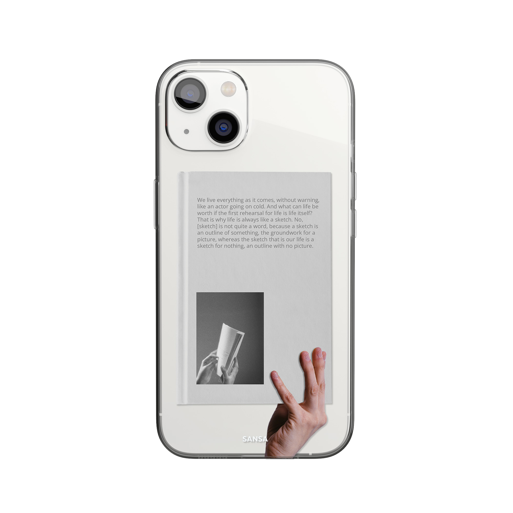 The Text_Clear Phone Case