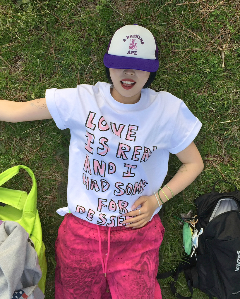 クレヨンレタリングショートスリーブTシャツ