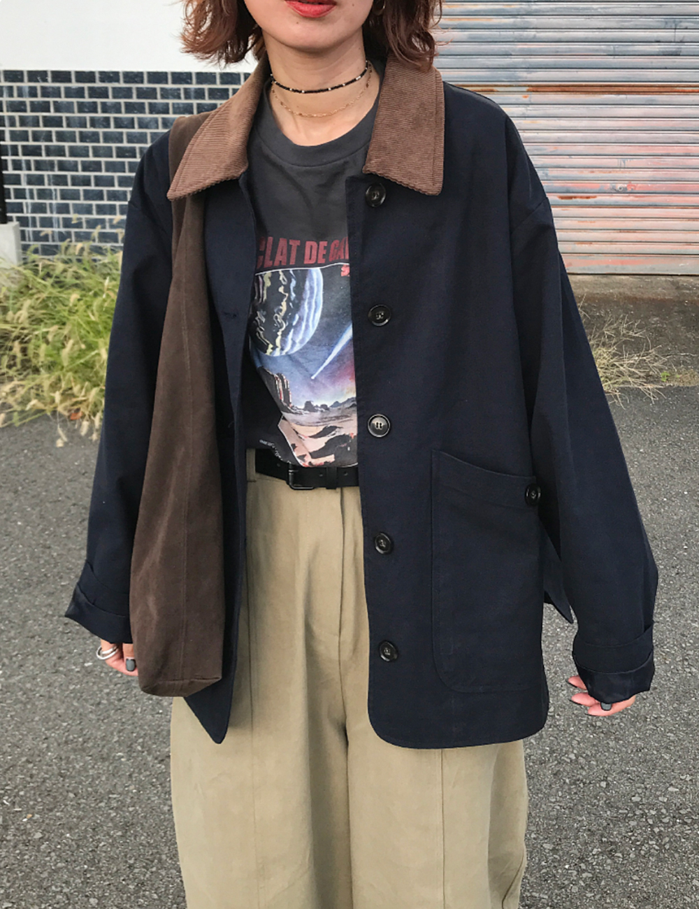 コーデュロイ襟ジャケット | ファッション通販サイト NUGU