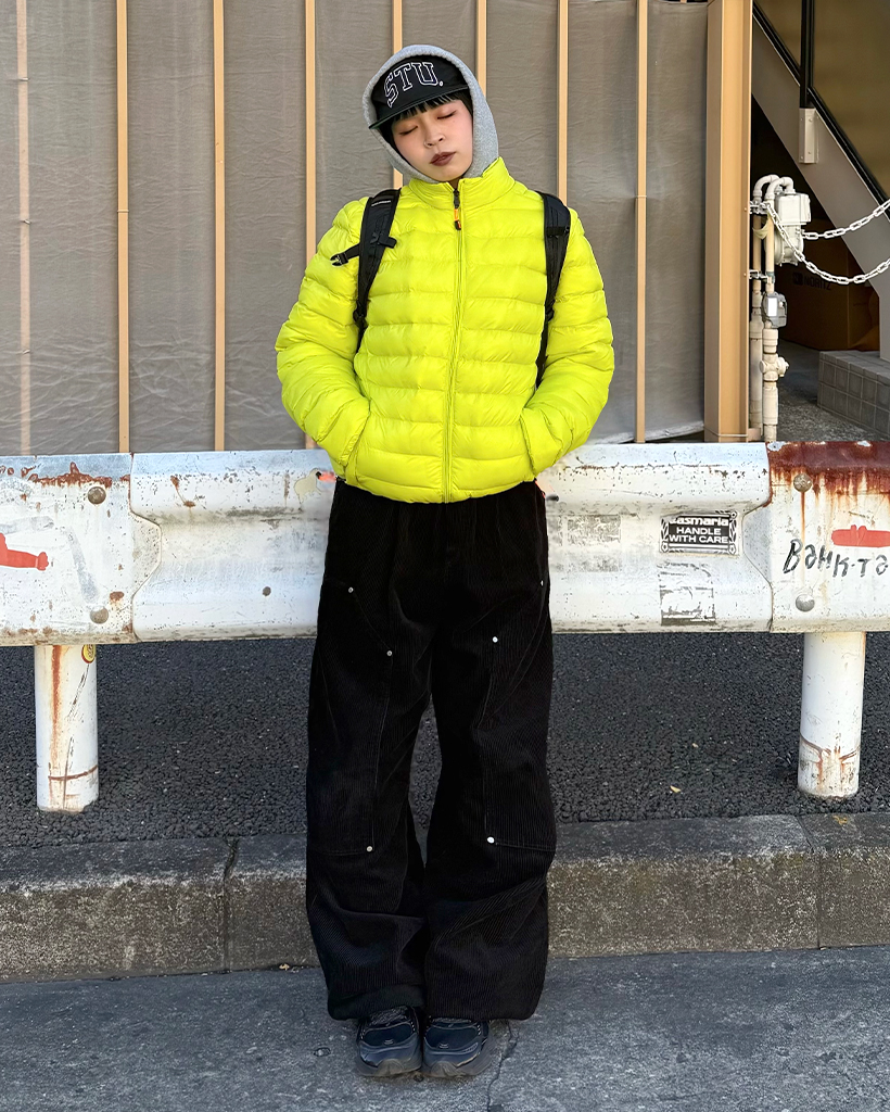 (ユニセックス)ダブルニーコーデュロイウエストゴムパンツ