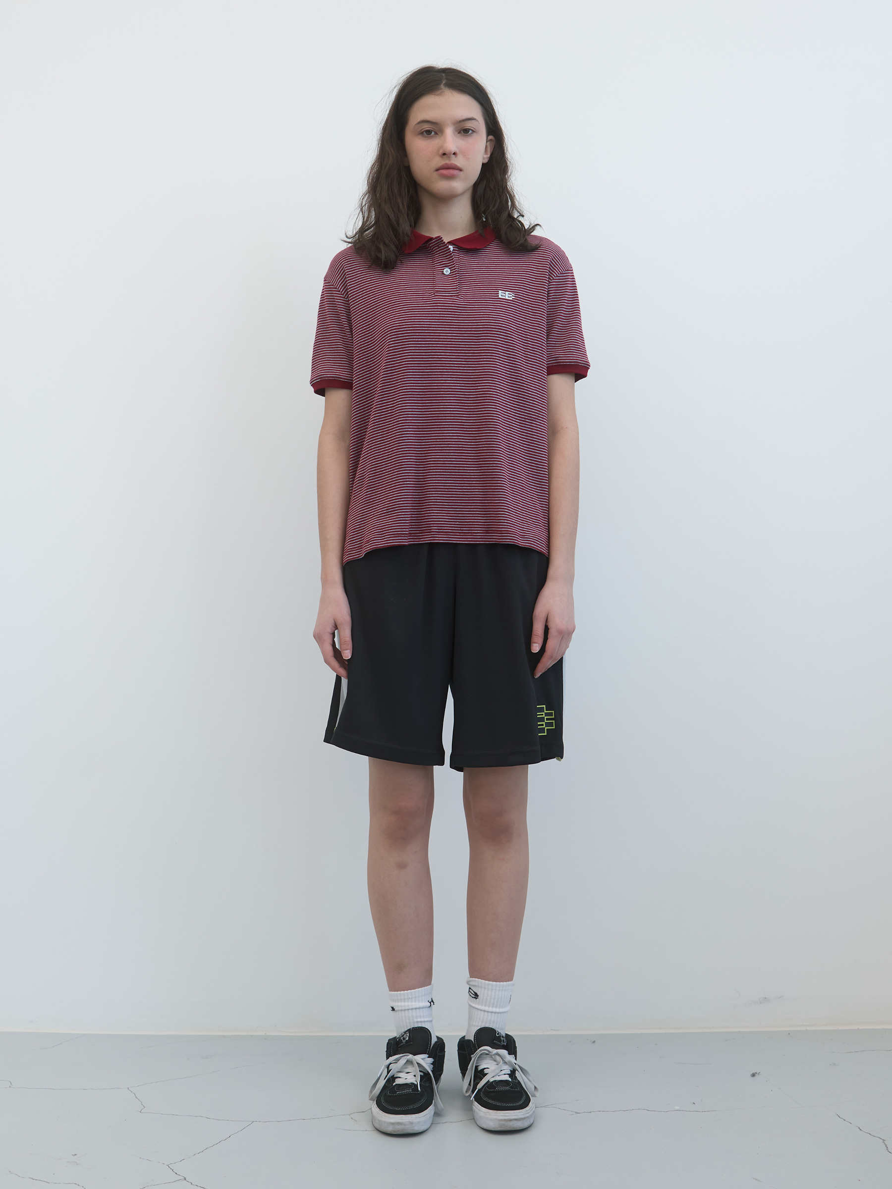 Striped Pique Shirt (Red Stripe)