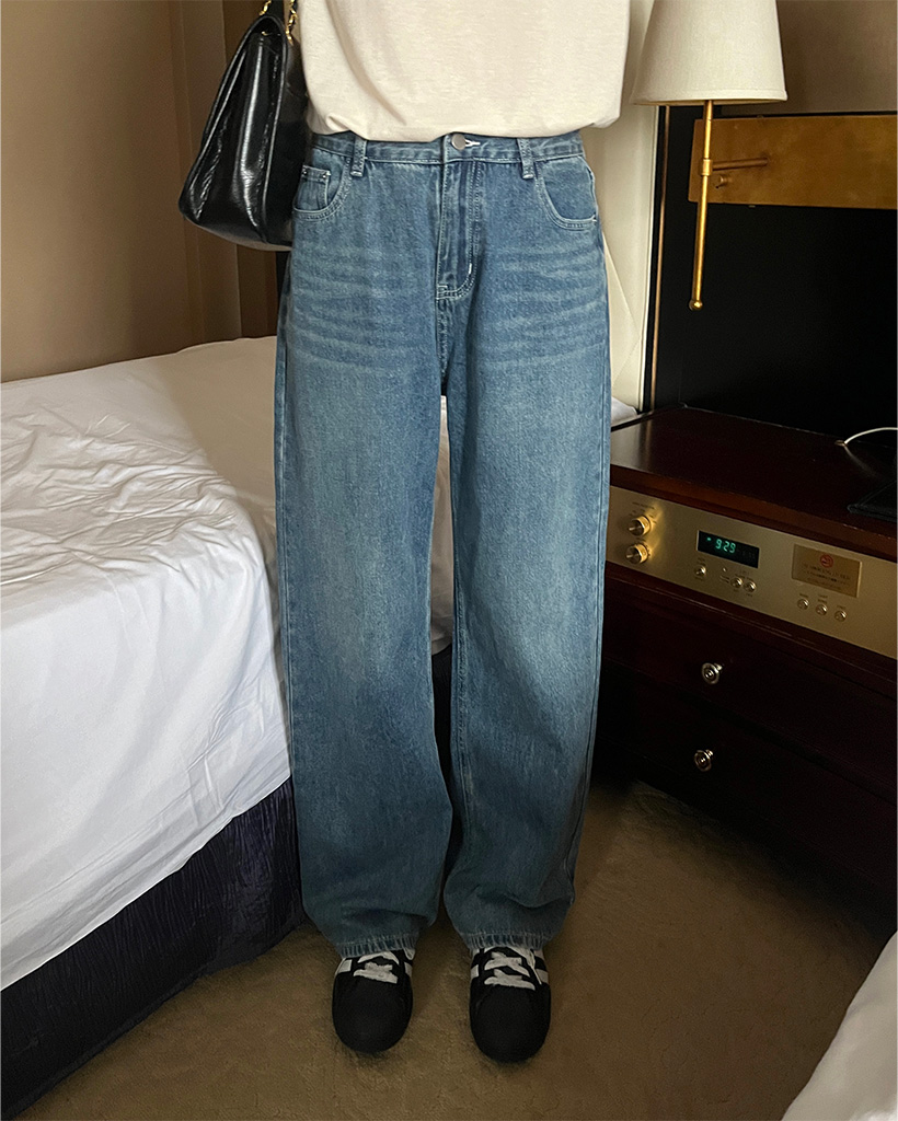 ウォッシュワイドデニム