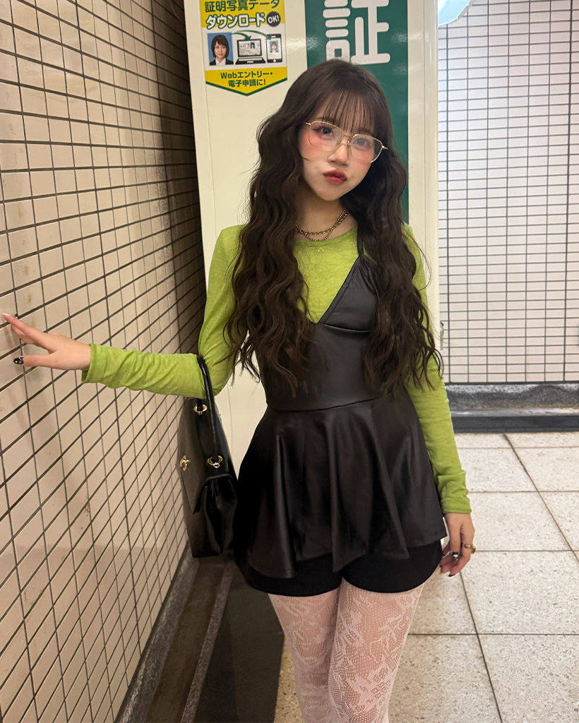 キャミソールレザードレス