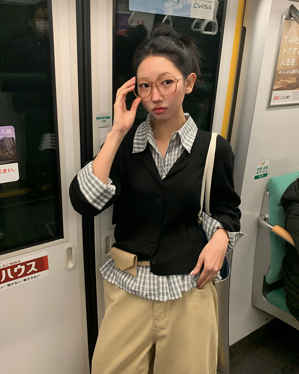 [ORIGINAL] ルミ レイヤードフリルチェックシャツ