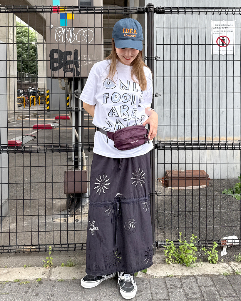 ドローストリングファゴヒングロングスカート