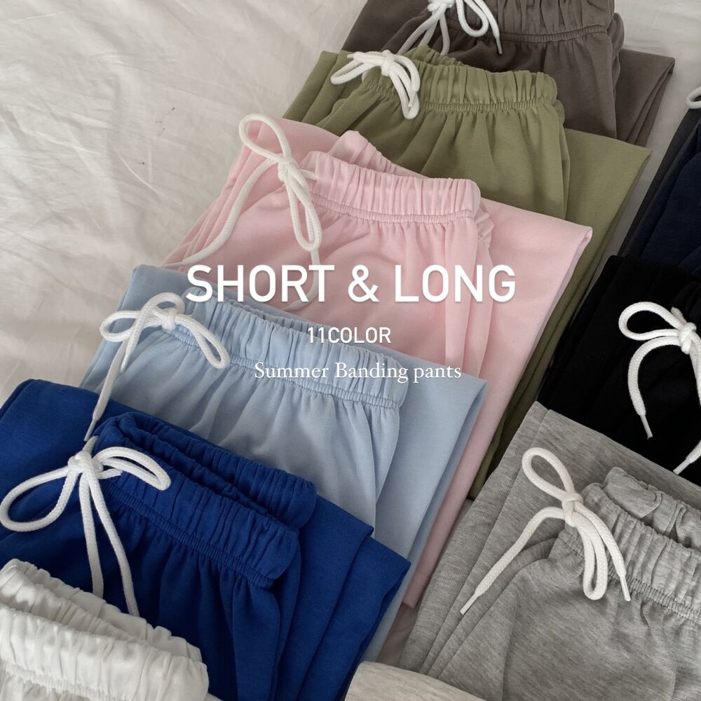 ワイドハイウエストトレーニングゴムパンツ(選べる着丈)