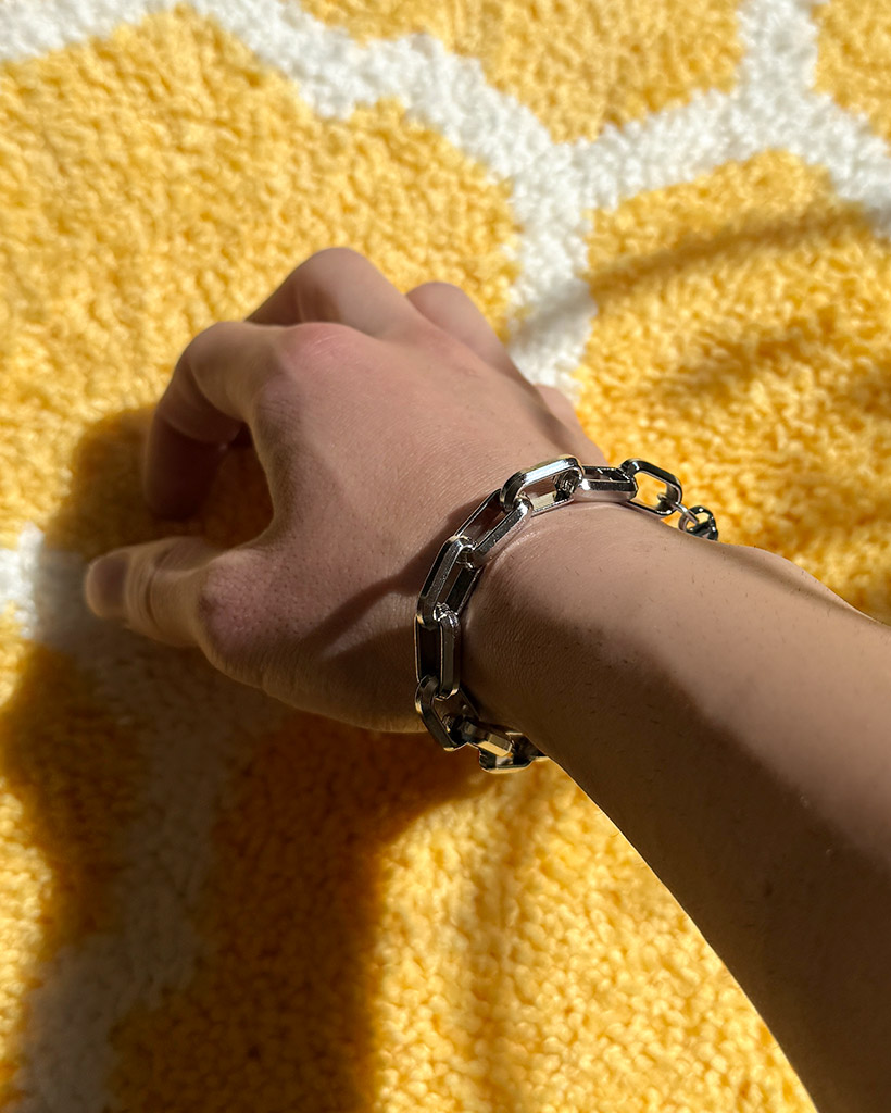 スクエアチェーンブレスレット