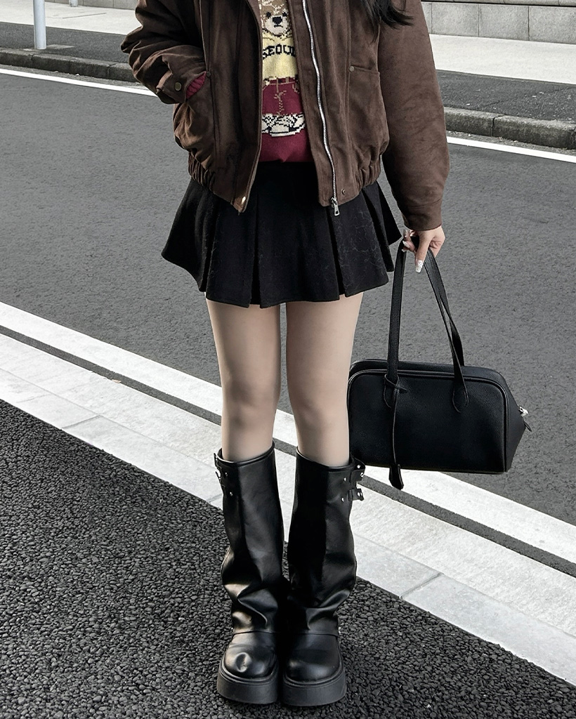 プリーツミニスカート