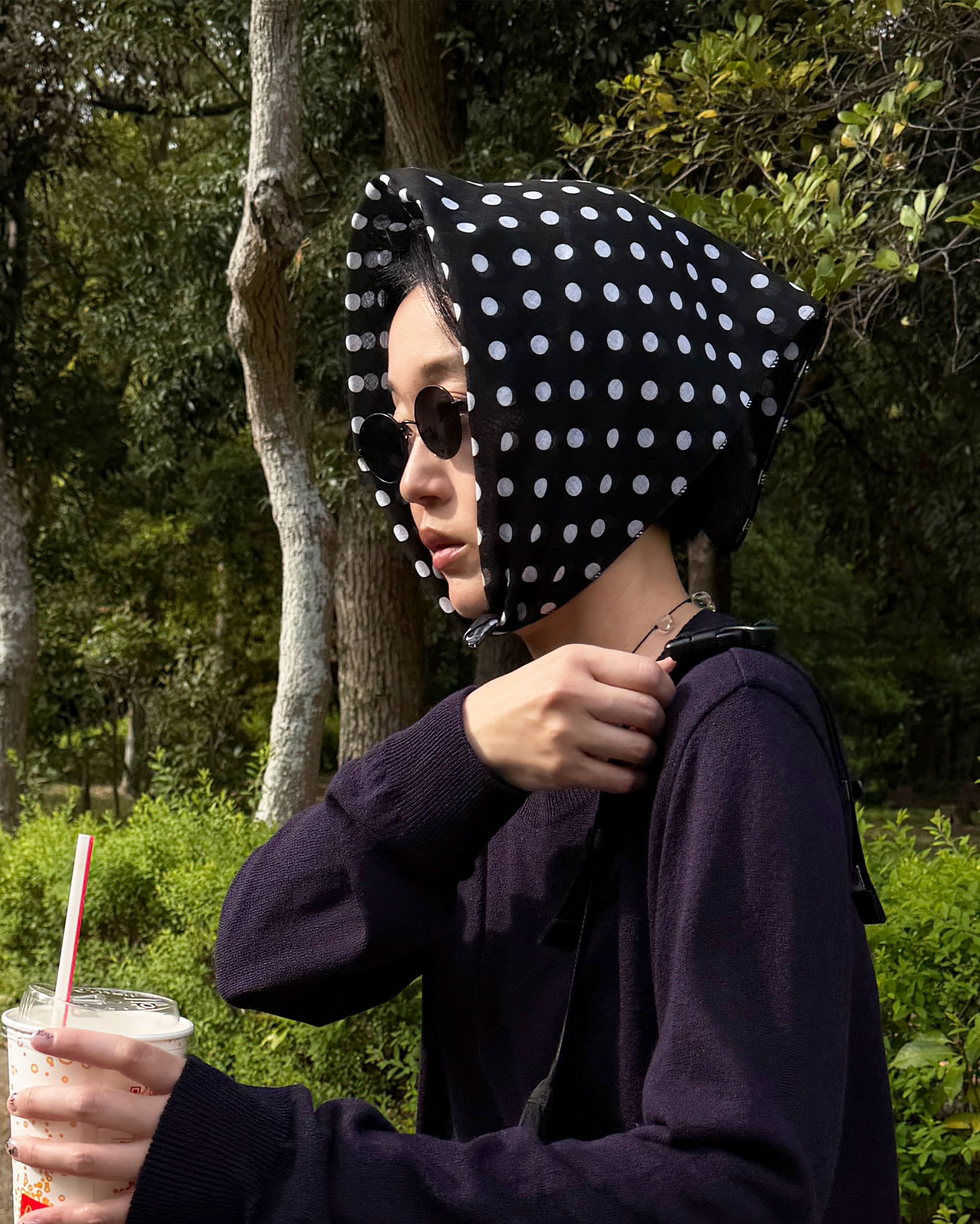 コットンドットスカーフ