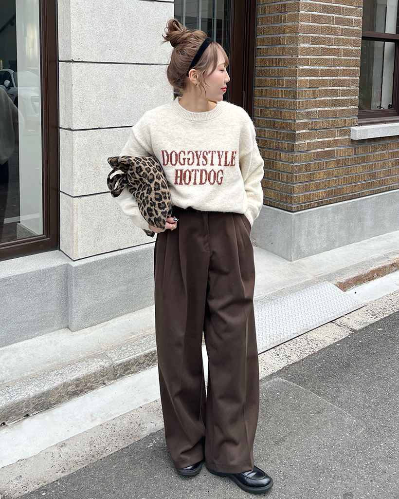 ツーピンタックワイドフィットスラックス