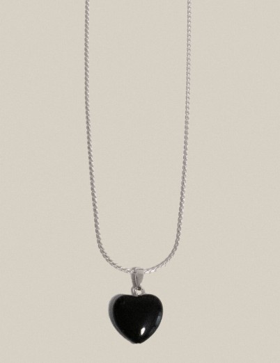 パーフェクトヴォルテックス　シークレット　2枚 Black Onyx Heart Necklace Silver | ファッション通販サイト NUGU