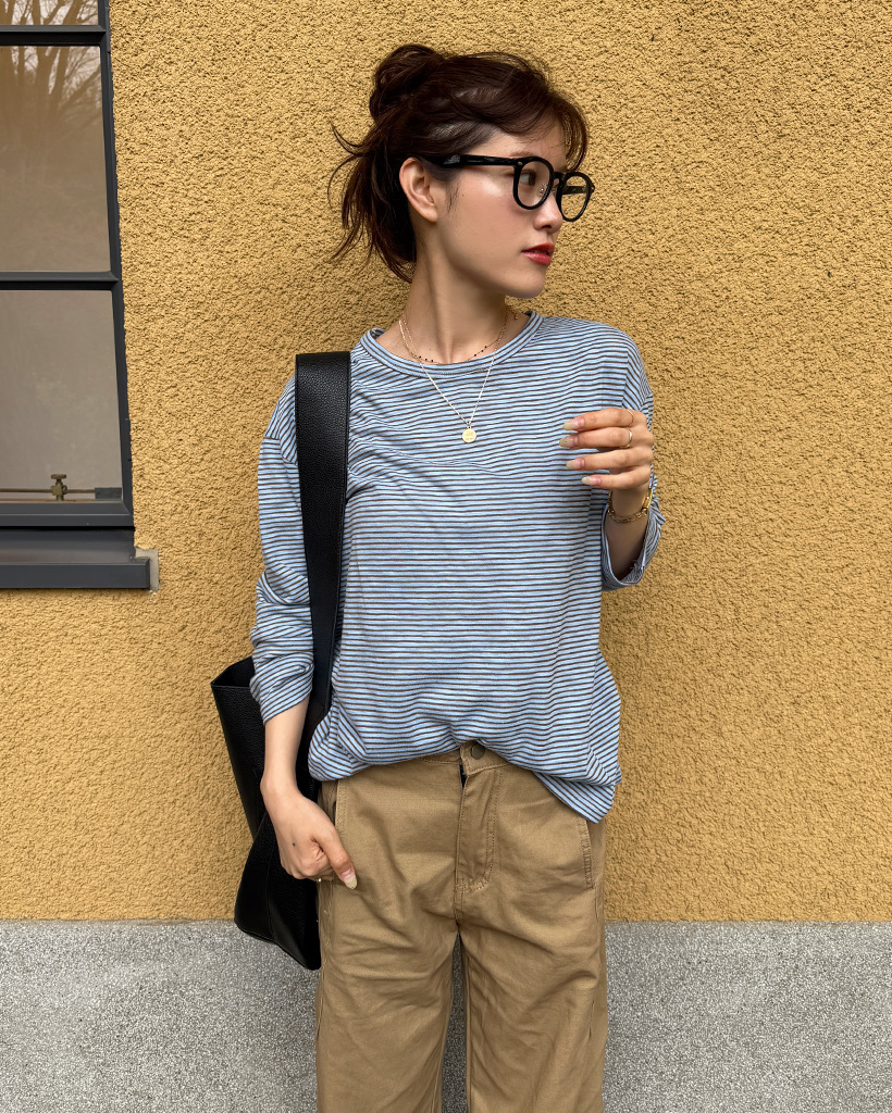 ボーダールーズフィットTシャツ