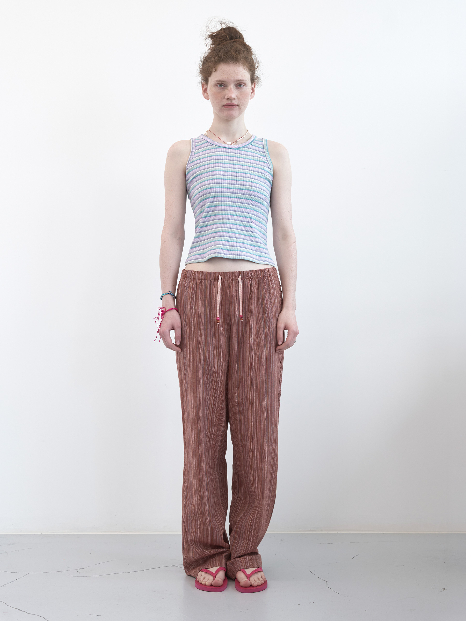 Easy Striped Tank Top (Purple Stripe)
