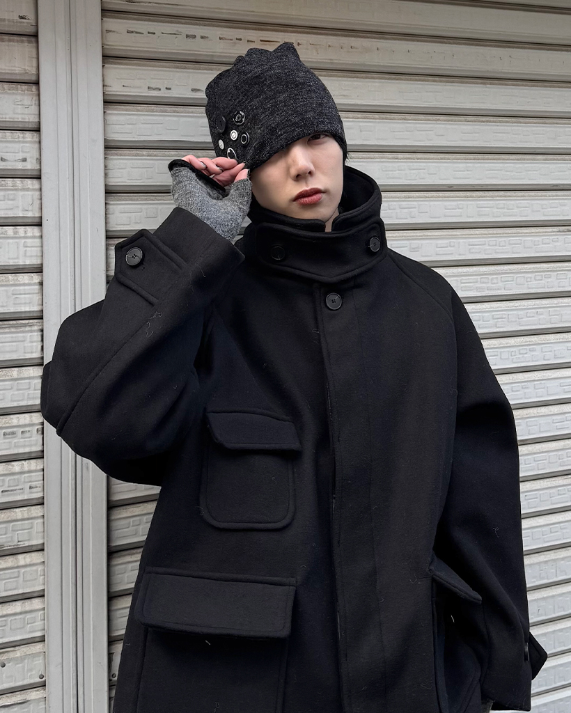 ボタンポイントビーニー